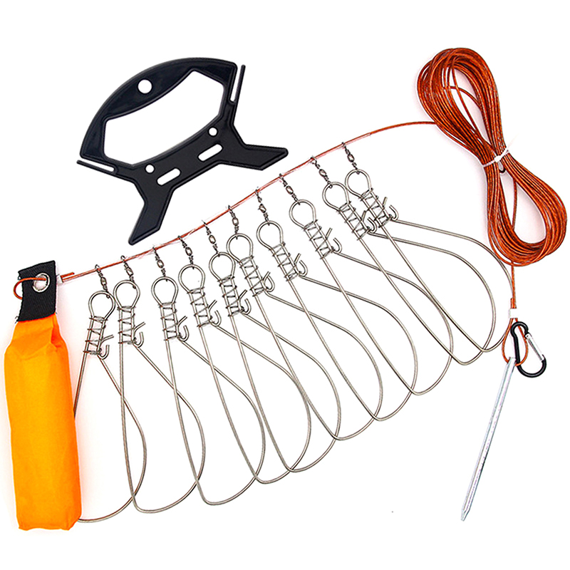 ใหม่【สายล็อคตกปลาสแตนเลสพร้อมต - Fishing Hook Stainless Steel บทวิจารณ์และราคา